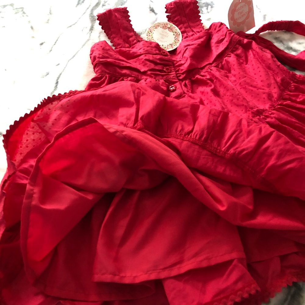 2T NEW dress & headband made in the Philippines - Picture 4 of 5